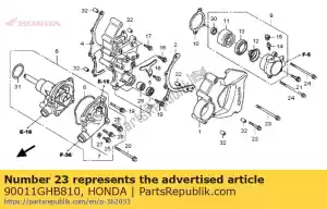 honda 90011GHB810 bolt, flange, 6x90 - Bottom side