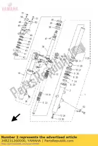 yamaha 34B231260000 tubo, exterior (izquierda) - Lado inferior