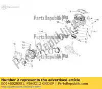 B0148020001, Piaggio Group, conjunto de pistón cat.1 