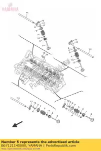 yamaha B67121140000 spring, valve outer - Bottom side