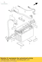 3382007G00, Suzuki, filo, batteria pl suzuki lt z 400 2003 2004 2005 2006 2007 2008, Nuovo