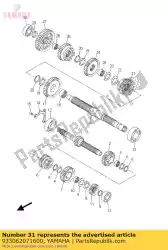 Ici, vous pouvez commander le roulement (2nl) auprès de Yamaha , avec le numéro de pièce 933062071600: