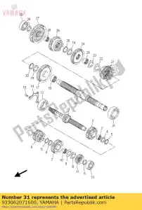 yamaha 933062071600 rodamiento (2nl) - Lado inferior