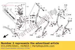 Here you can order the sub hose, r. Fr. Brake from Honda, with part number 45124MCHA01: