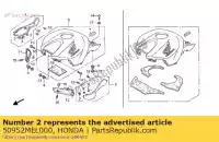 50952MEL000, Honda, pad, l. corpo da moldura honda cbr fireblade rr rrs cbr1000rr 1000 , Novo