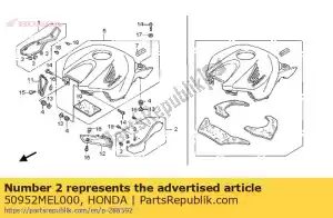 Honda 50952MEL000 podk?adka, l. korpus ramy - Dół