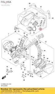 suzuki 1387040H00 tube,drain - Bottom side