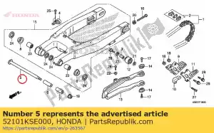 honda 52101KSE000 arbre, pivot de bras oscillant - La partie au fond