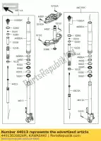 44013026826M, Kawasaki, pipe-fork inner,lh,f.m.g klz10 kawasaki klz 1000 2012 2013, New