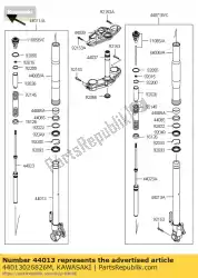 Aquí puede pedir tubo-tenedor interior, lh, f. M. G klz10 de Kawasaki , con el número de pieza 44013026826M: