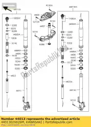 Ici, vous pouvez commander le tube-fourche intérieur, lh, f. M. G klz10 auprès de Kawasaki , avec le numéro de pièce 44013026826M: