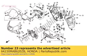 honda 64230MAB620ZB ensemble de capot, l. fr. côté (wl) * type2 * (type2) - La partie au fond