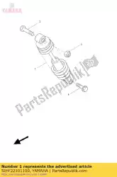 Ici, vous pouvez commander le amortisseur assy arrière auprès de Yamaha , avec le numéro de pièce 5JHF22101100: