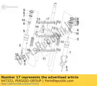 647322, Piaggio Group, supporto per montaggio a forcella piaggio x x evo zapm36401 zapm36601 125 150 250 2005 2006 2007 2016, Nuovo