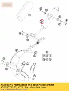 ktm 45305079100 silenziatore 50 sx mini 2016 - Il fondo