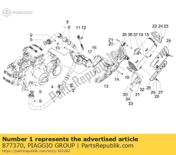 Aprilia 877370, Silenziatore con i.p., OEM: Aprilia 877370