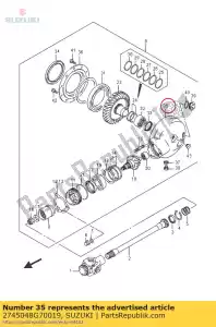 suzuki 2745048G70019 case,final gear - Bottom side