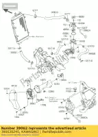 390620245, Kawasaki, refroidissement de tuyau, tête fr-le vn170 kawasaki vn vulcan 1700 2009 2010 2011 2012 2013 2014 2015 2016, Nouveau