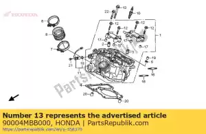 honda 90004MBB000 parafuso, flange, 10x97 - Lado inferior