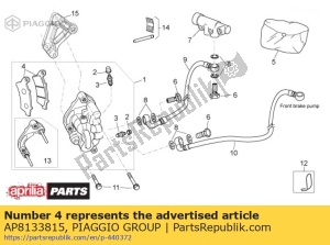 aprilia AP8133815 bremsbelagsatz - Unterseite