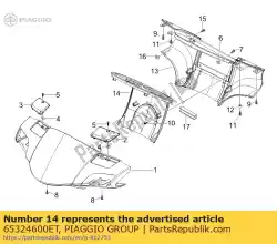 Qui puoi ordinare copertura del gruppo di strumenti da Piaggio Group , con numero parte 65324600ET: