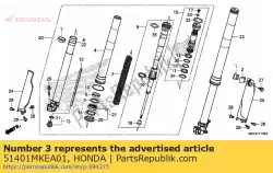 Tutaj możesz zamówić wiosna, ks. Widelec (4,8n/mm) od Honda , z numerem części 51401MKEA01: