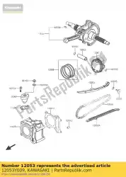 Qui puoi ordinare guida-catena, tenditore da Kawasaki , con numero parte 12053Y009: