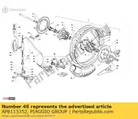 AP8113352, Piaggio Group, Pads pair aprilia  pegaso rx tuareg 125 600 1989 1990 1991 1994 1995 1996 1997 1998, New