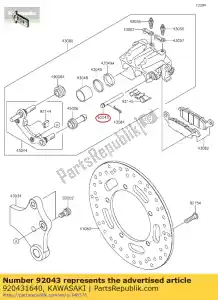 Kawasaki 920431640 clavier nip - La partie au fond