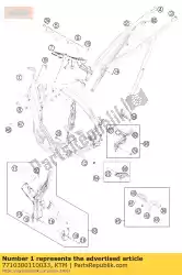 Qui puoi ordinare cornice nera m. '771k4 da KTM , con numero parte 7710300110033: