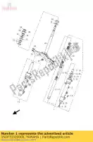 1SDF31020000, Yamaha, voorvork assy (l.h) yamaha yp 400 2013 2014 2015 2016, Nieuw