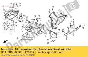 Honda 90139MCA000 bolt, flange, 6mm - Bottom side