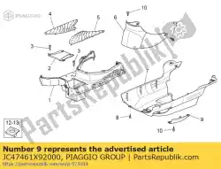 Here you can order the central stand cover from Piaggio Group, with part number JC47461X92000: