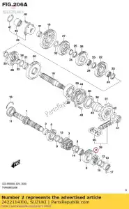 Suzuki 2422114J00 marcha, 2ª marcha - Lado inferior