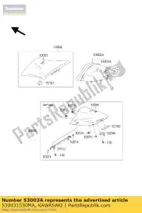 Kawasaki 530031530MA pelle, sedile posteriore, bla - Il fondo