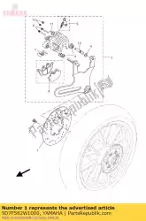 Here you can order the disk brake rr rh from Yamaha, with part number 5D7F582W1000: