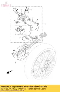 yamaha 5D7F582W1000 disk brake rr rh - Bottom side