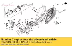 Aquí puede pedir lente, licencia de Honda , con el número de pieza 33722MEG000: