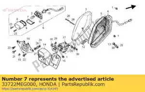Honda 33722MEG000 lente, licencia - Lado inferior