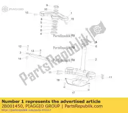 Here you can order the upper plate from Piaggio Group, with part number 2B001450: