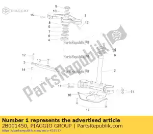 Piaggio Group 2B001450 upper plate - Bottom side