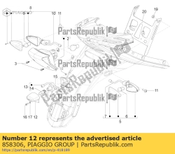 Aprilia 858306, Kentekenverlichting, OEM: Aprilia 858306