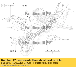 aprilia 858306 o?wietlenie tablicy rejestracyjnej - Dół