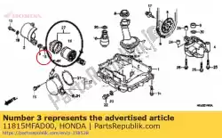 Aqui você pode pedir o borracha, proteção do filtro de óleo em Honda , com o número da peça 11815MFAD00: