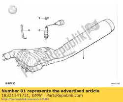 Here you can order the rp-muffler/-catalytic converter from BMW, with part number 18321341731: