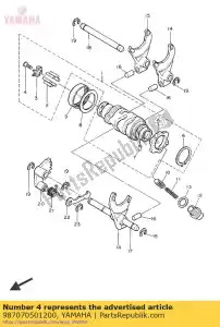 yamaha 987070501200 parafuso, plano - Lado inferior