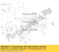 B063792, Piaggio Group, Lewy wspornik szyby moto-guzzi california zgulcb00 zgulcb0001 zgulcub001 zgulvc00 zgulvc04 zgulve00 1400 2012 2015 2016 2017 2018 2019 2020 2021, Nowy