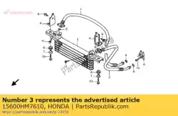 Ici, vous pouvez commander le refroidisseur comp, huile auprès de Honda , avec le numéro de pièce 15600HM7610: