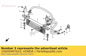 Honda 15600HM7610 cooler comp, olie - Onderkant