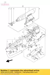 Ici, vous pouvez commander le tuyau d'échappement 1 auprès de Yamaha , avec le numéro de pièce 3D8146101000: